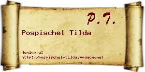 Pospischel Tilda névjegykártya